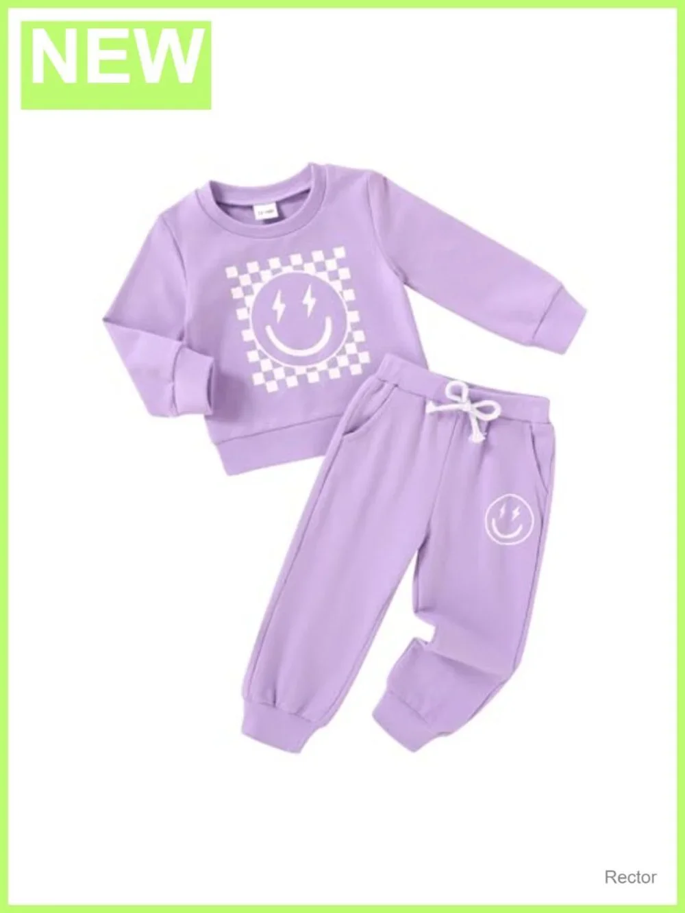 Toddler Girls Boys Long Sleeve Sweatshirt Sweatpants Set Cotton Blend Fall